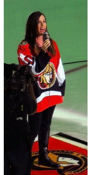 Alanis Morissette singing the American and Canadian national anthems at the Stanley Cup Finals, Game 4, 2007