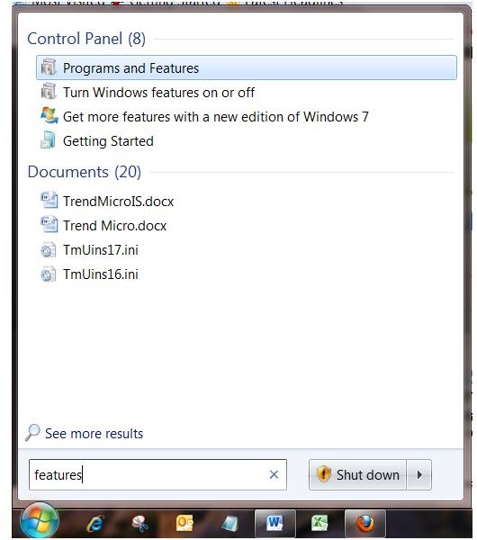 Start Menu in Windows 7.