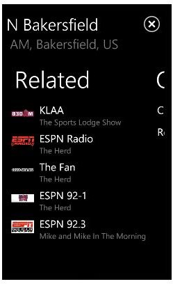 Get Windows Phone 7 Internet Radio with Tunein