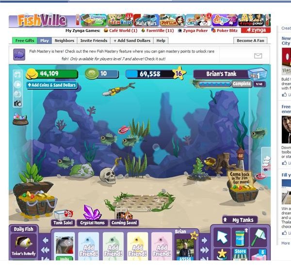 How to Play Fishville on Facebook - Your own fish tank from Zynga Fishville