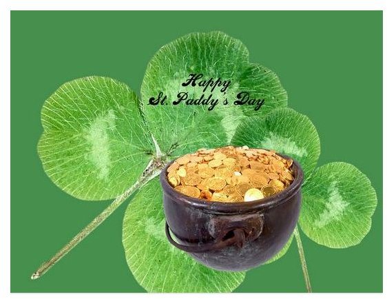 st-patricks-day-scrapbook-backgrounds-clover-gold