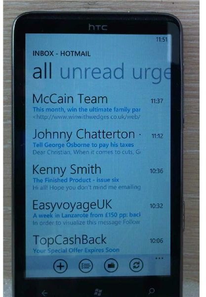 Reading emails in Windows Phone 7