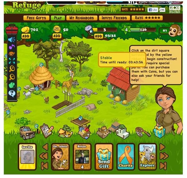 Facebook Games: Wildlife Refuge Review - Tend to animals on Facebook