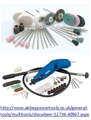Multitool set from abbeypower complete with flexi-drive wire brushes