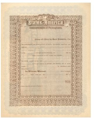 back of stock certificate