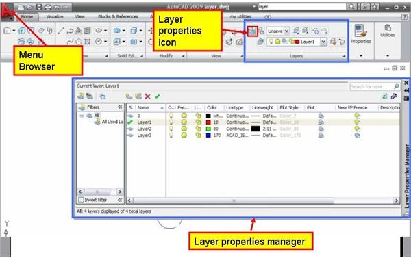Working with Layers in AutoCAD 2009