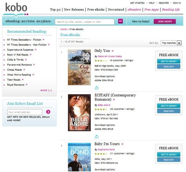 kobo app free books