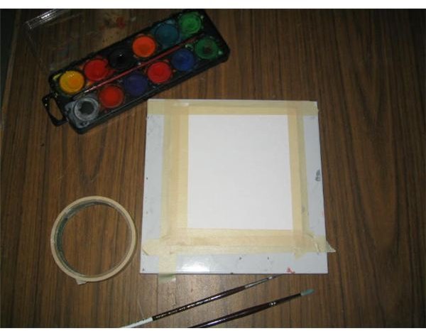 Creating a Watercolor a Winter Window Scene Art Lesson: Art Class Grades 4-8
