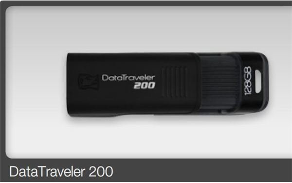 Kingston 128gb Data Traveler 200 USB flash drive- closed