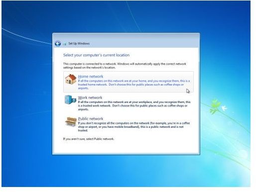 Windows-7 Network Options