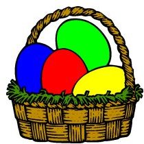 easter clipart egg basket
