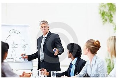 Business Man Giving Training
