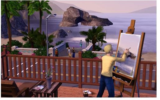 Skills like painting can give a Sim pleasure and rank up relevant career skill