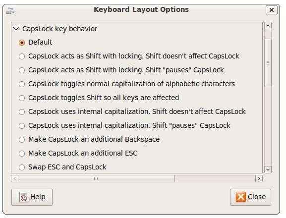 Capslock Options