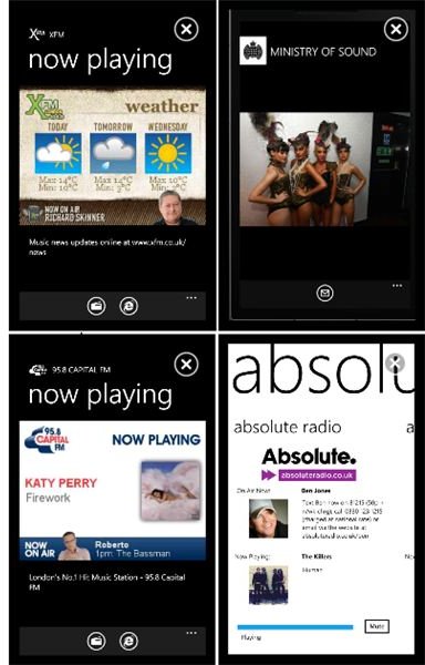 Windows Phone 7 radio apps include XFM, Capital FM and Absolute Radio
