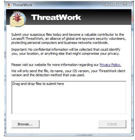 ThreatWork Window of Ad-Aware AE
