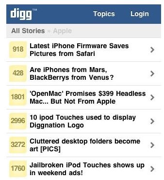 digg iphone