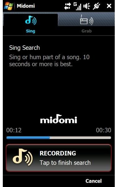 Midomi lets you record tunes to ID them online