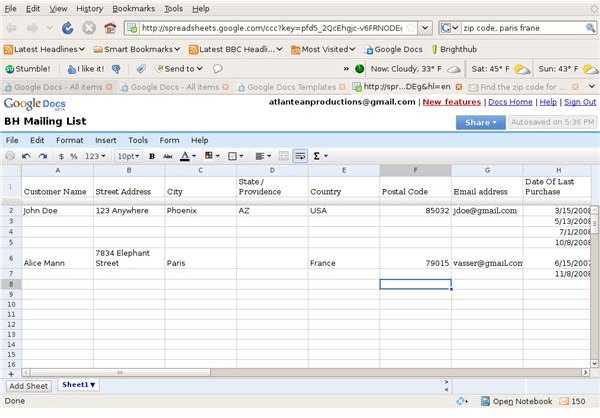 How to Create Mailing Lists Using Google Spreadsheets