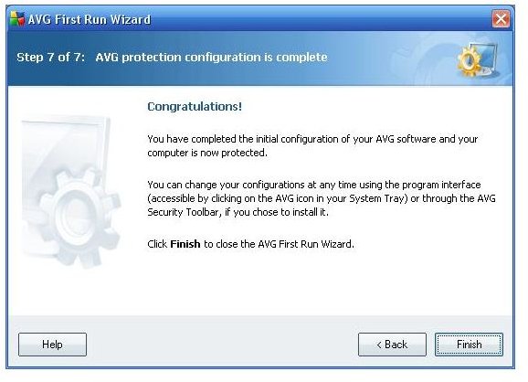 AVG First Run Wizard
