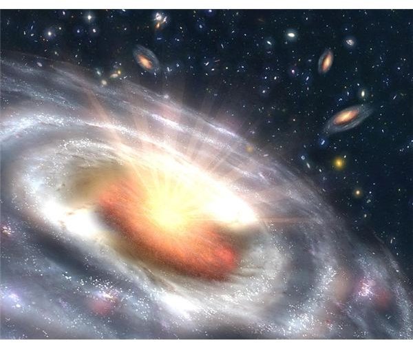 artist’s impression of quasar