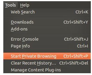 Private browsing in Linux