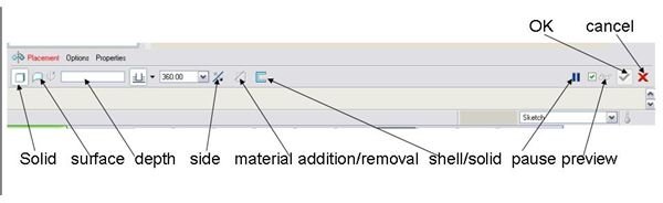 feature creation in pro engineer wildfire