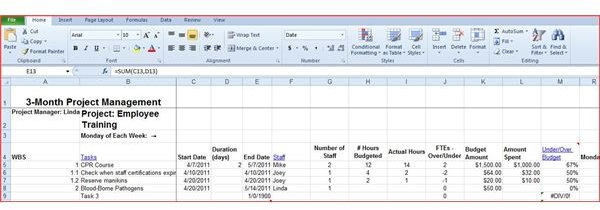 Bright Hub Excel Workbook for Project Management