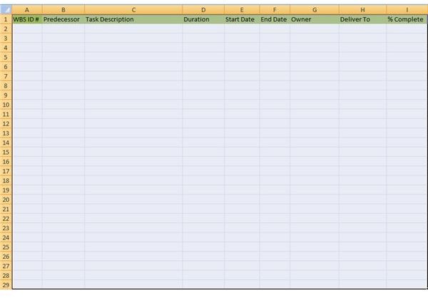 How To Create A Work Breakdown Structure In Excel Brighthub Project Management