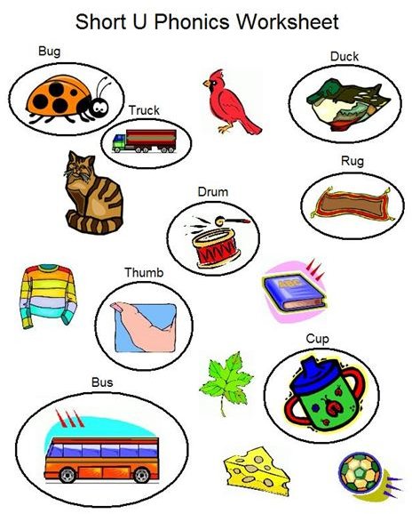 Short U Phonics Worksheet