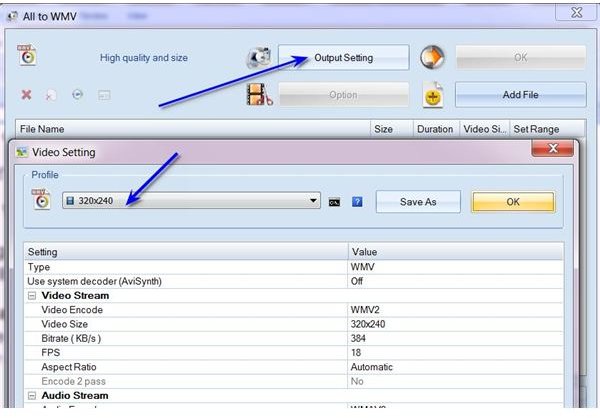 Format Factory Output Setting