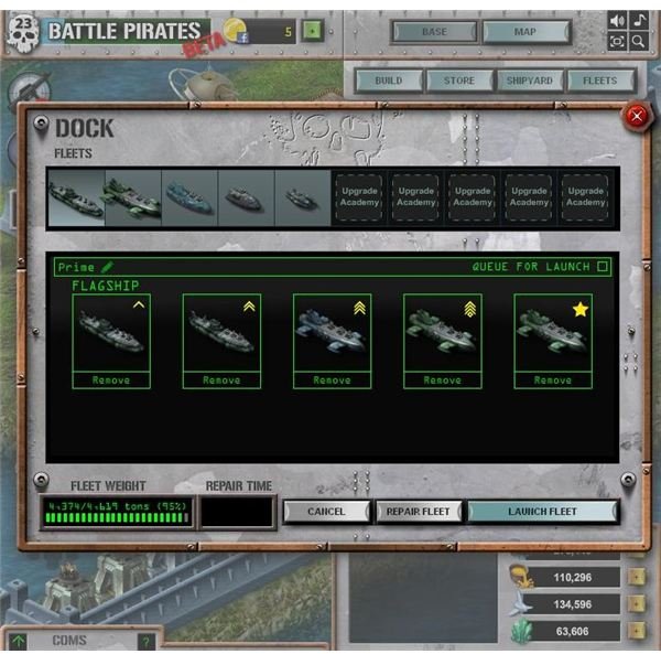 Battle Pirates: A Fleet (Level 6 Dock)