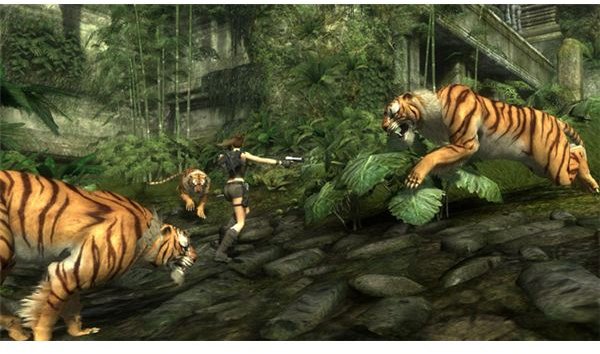 Watch out for the three tigers that will attack you as you approach the temple