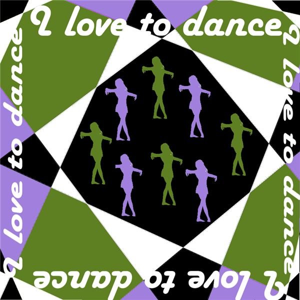 Print this dance template on your favorite dance tote for a festive fliar