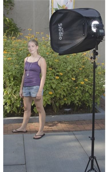 Porsche Brosseau and RPS soft box on a light stand