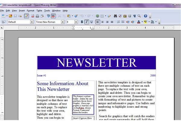 Open Office Generic Newsletter template from Word Association