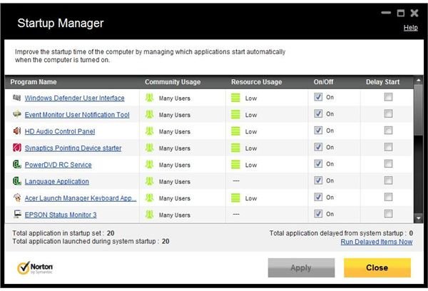 NIS2012 Startup Manager