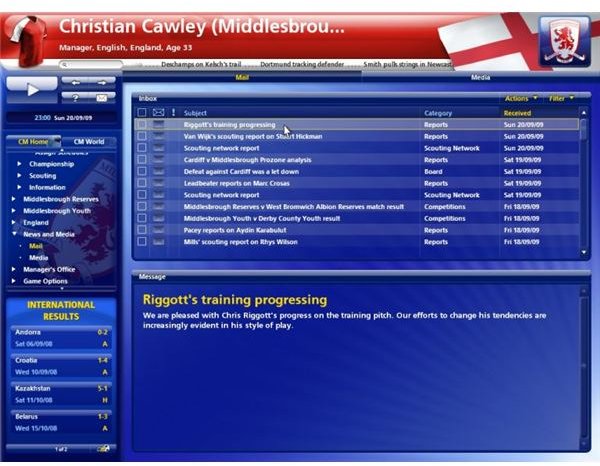 Championship Manager 2010 Walkthrough – Training Programmes