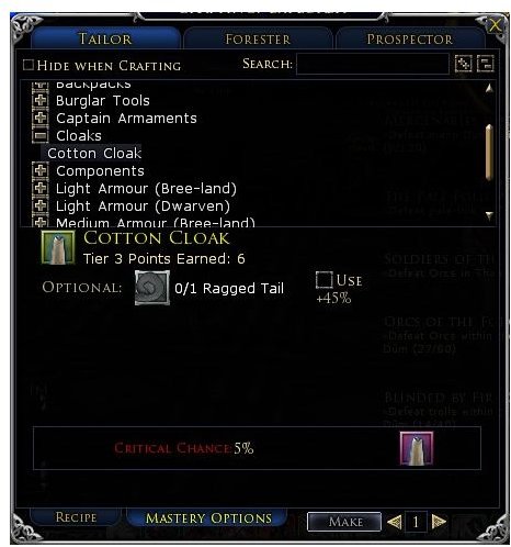 eternium crafting mastery level