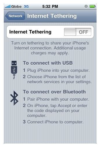 How to Do Internet Tethering on iPhone 3.0