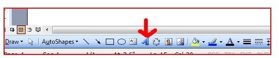 2003 drawing toolbar