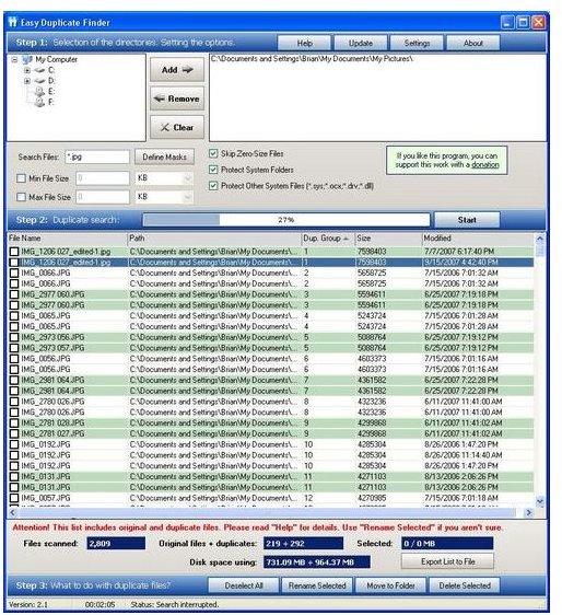 Make Room!  Recover Your Hard Disk Space with Easy Duplicate Finder