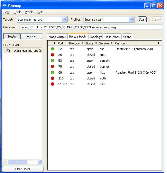 Nmap - Free Network Security Scanning Tool