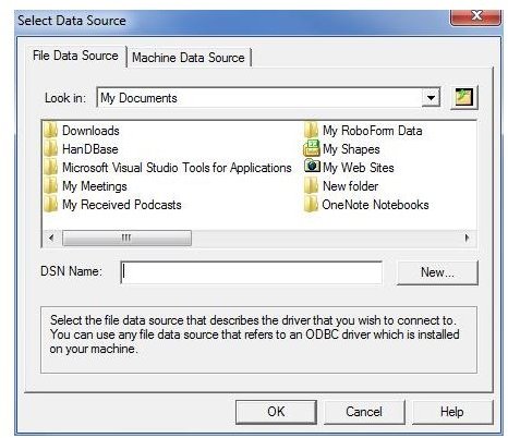 Figure 2 - Microsoft Access - ODBC Data Source