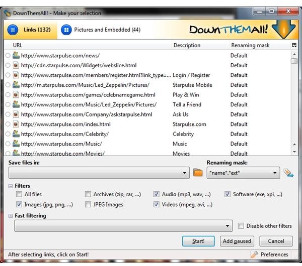 DownThemAll is a great Firefox batch download extension