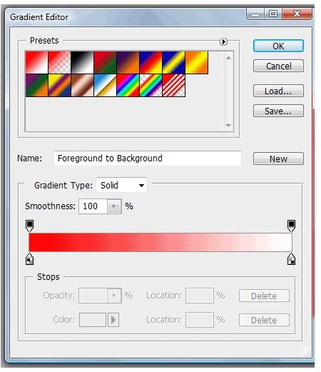 Где находится gradient editor в фотошопе