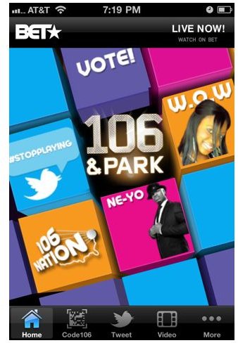 106 & park home screen