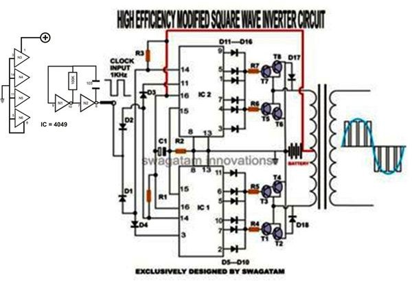 Modified Sine Wave Inverter Circuit Diagram, Image