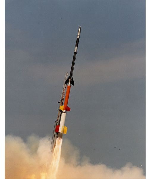 Black Brant 12 sounding rocket, launching from Wallops Flight Facility Wikimedia Commons