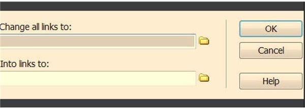 Sitewide Link Changes; screen shot by Charles Anderson